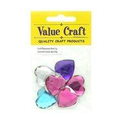 AussieSuperStore Art & Craft Essentials Large Heart Rhinestones Large Heart Rhinestones | Embellishment  9331468025559 VCR407